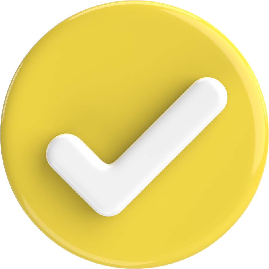 3D checkbox. Check mark. 3D illustration.